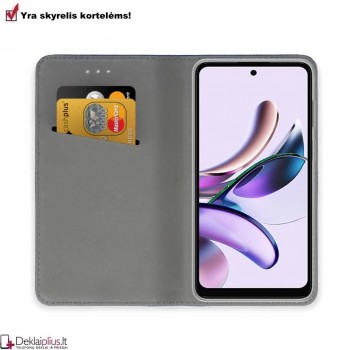 Telone atverčiamas dėklas - raudonas (Motorola Moto G13/G23)